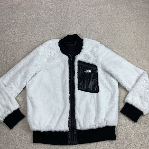 The North Face Women's Reversible Terra Metro Bomber Jacket Faux Fur Size Small - Picture 9 of 16